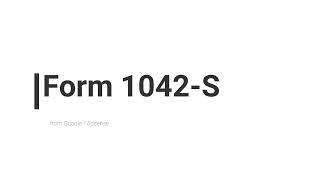 form 1042S  What to do with it [upl. by Titus]