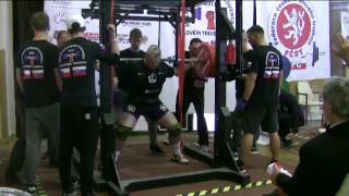 Jan Velgos 340 kg WR squat 15 years old  equipped [upl. by Ahseiuqal]