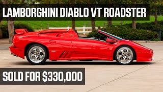 330000 Lamborghini Diablo VT Roadster [upl. by Eilak]