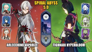 F2P Arlecchino Vaporize amp Tighnari Hyperbloom  Spiral Abyss 50  Floor 12  Genshin Impact [upl. by Ssilb838]