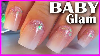 Como hacer Uñas Acrilicas BABY GLAM 😍 [upl. by Enrahs]