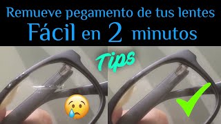 Cómo quitar pegamento de lentes de aumento rápido y fácil sin dañar las micas [upl. by Tawsha]