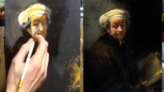 Painting Rembrandt in Acrylic Part 2 Painting Demo [upl. by Trammel44]