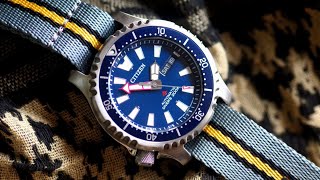 Citizen ProMaster NY008 2018 Fugu NY008110L Asia limited edition review divingwatches wotd [upl. by Arahd]