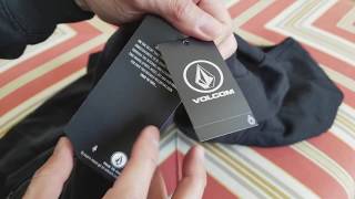 Unboxing New VOLCOM Stone Made Black Zip Up Hoodie 11 29 2017 [upl. by Jeane]