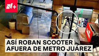 Atrapan a ladrón que robo un scooter en el Centro Histórico CDMX  N [upl. by Aibonez]