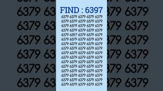 Visual skill test Spot 6397 in 5 seconds iq iqtest shorts trending [upl. by Akirrehs]