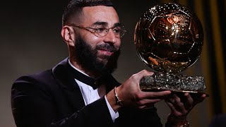 Balon de Oro 2022 Karim Benzema Ganador en la Gala Ballon dor 2022 [upl. by Aisatsanna]