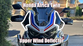 Honda Africa Twin Standard Upper Wind Deflector  Install Overview [upl. by Lleret]