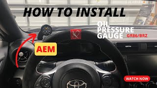 How to install an AEM oil pressure gauge on a GR86 [upl. by Niehaus]