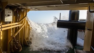 Sea tug Elbe in rough sea from Maassluis to Hamburg [upl. by Swanhilda768]