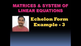 4 RANK OF A MATRIX BY ECHELON FORM  EXAMPLE [upl. by Platt]