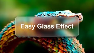 Easy Glass Effects in Photoshop Glassmorphism Effect [upl. by Kiah]