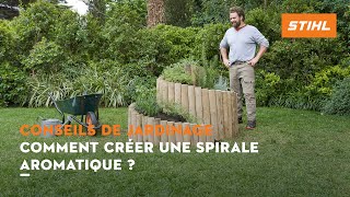 Comment créer une spirale aromatique   Conseils de jardinage STIHL [upl. by Rosenkranz]