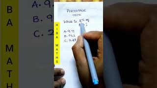 percentage tricks maths tutorial [upl. by Yesrod]