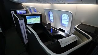 British Airways Boeing 7879 First Class London to Muscat via Abu Dhabi [upl. by Charlean]