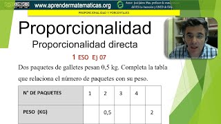 1eso 08 proporcionalidad 07 tabla directa galletas [upl. by Daren]