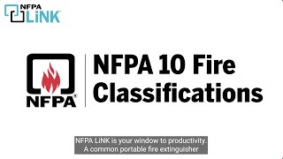 Classification of Fires for Portable Fire Extinguishers in NFPA 10 [upl. by Thamos]