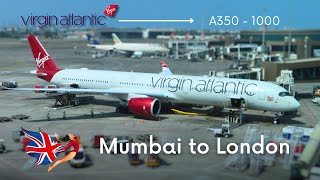 Mumbai to London Virgin Atlantic flight  A3501000 Trip Report [upl. by Nell]