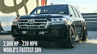 Toyota Land Speed Cruiser 2000 hp  230 MPH Record Run  “World’s Fastest SUV”  BOSS STATUS [upl. by Ynaitirb]