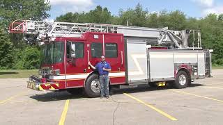 HME Ahrens Fox Aerial 80 ft Ladder Swanton Village Fire Department [upl. by Wager]