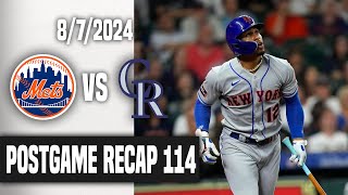 Mets Fan Reaction Game 114  NYM5 COL3 THE METS RALLY IN THE 9TH TO BEAT THE ROCKIES [upl. by Helaine]