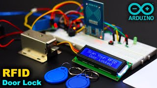 Arduino RFID Door Lock System with LCD Display [upl. by Hilly]