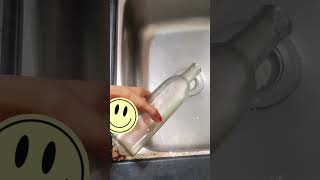 How to Clean Sticky Glass Oil Bottle youtubeshorts viralvideo cleaninghacks [upl. by Louls796]