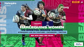 LIVE Harlequins Women v Bristol Bears Women presented by MJ Hudson [upl. by Orazio]