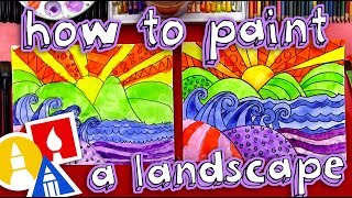 How To Paint A Beautiful Landscape for kids [upl. by Shelley342]