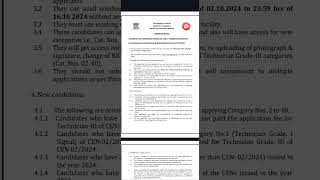 RRB TECHNICIAN APPLICATION REOPEN DATES shorts youtubeshorts trending [upl. by Tempa472]