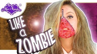 ZOMBIE🎃LOOK MIT REIßVERSCHLUSS  ZIPPER  Monstober Schminktutorial [upl. by Oscar588]