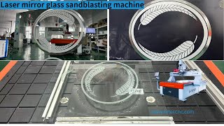 Laser mirror glass sandblasting glass drilling machine [upl. by Fari]