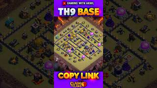 TH9 WAR BASE  Clash of clans  shorts clashofclans coc [upl. by Consuelo]