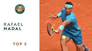 Rafael Nadal  TOP 5  Roland Garros 2018 [upl. by Lirpa]