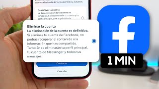 Cómo ELIMINAR cuenta de Facebook PARA SIEMPRE ❌ [upl. by Xer]