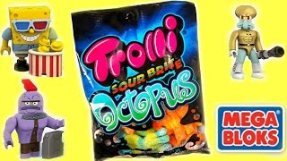 Trolli Sour Brite Octopus Gummies with SpongeBob Sponge Out of Water Surprise Bags [upl. by Mendie]