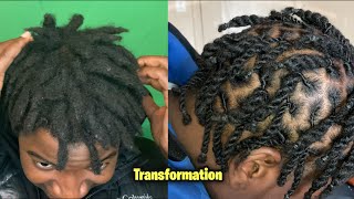 BEST RETWIST EVER  TWO STRAND TWIST ON SHORT DREADS🔥 [upl. by Asenev146]