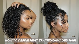 USING FINGER COILS TO TRAIN AND DEFINE MY HEAT TRAINEDDAMAGED HAIR [upl. by Anaehs592]