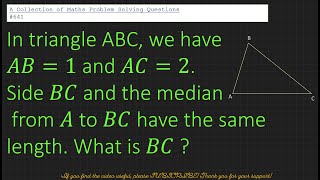 A Collection of Maths Problem Solving Questions 641 Apollonius Theorem  Geometry [upl. by Odidnac]