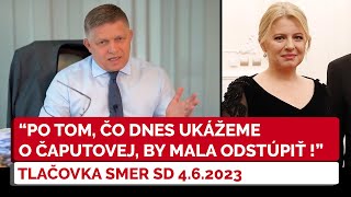 Robert Fico šokuje o Z Čaputovej PO TOM ČO TERAZ UKÁŽEME BY STE MALI ODSTÚPIŤ Z FUNKCIE SMER [upl. by Tadich]