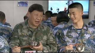 Xi Reviews Training of Carrier Borne Fighter Jets [upl. by Udelle80]