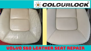 Volvo S60 leather seat restoration  COLOURLOCK  OCD DETAILING [upl. by Dimitry]