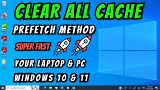 Prefetch Method How to Clear ALL CACHE JUNK From Laptop and PC  Any Windows [upl. by Boggers]