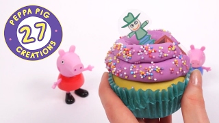 Playdoh Cupcake Fun with Peppa Pig and George [upl. by Chrissa]