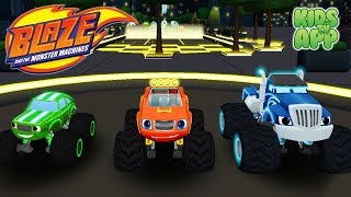 Blaze and the Monster Machines  Racing Game  Light Riders Tracks  Best App For Kids [upl. by Guimar]