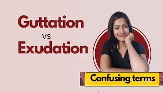 Difference between Guttation and Exudation  Bleeding  Confusing terms  Biology   Suman Yadav [upl. by Hanschen]