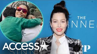 Jessica Biel Celebrates Her 40th Birthday w Her amp Justin Timberlakes 2 Kids [upl. by Navac]