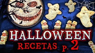 Tarta de HALLOWEEN  Empanadas y Salchichas Momias  CocinaAndina [upl. by Nicholl]