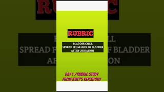 RUBRIC STUDY 👉series DAY 1sorts ytshorts bhms RUBRICWITHREMEDY aiapgetbhms kentsrepertory [upl. by Bruns]